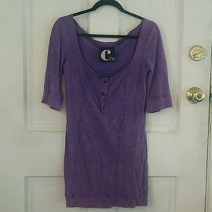 Purple summer mini dress